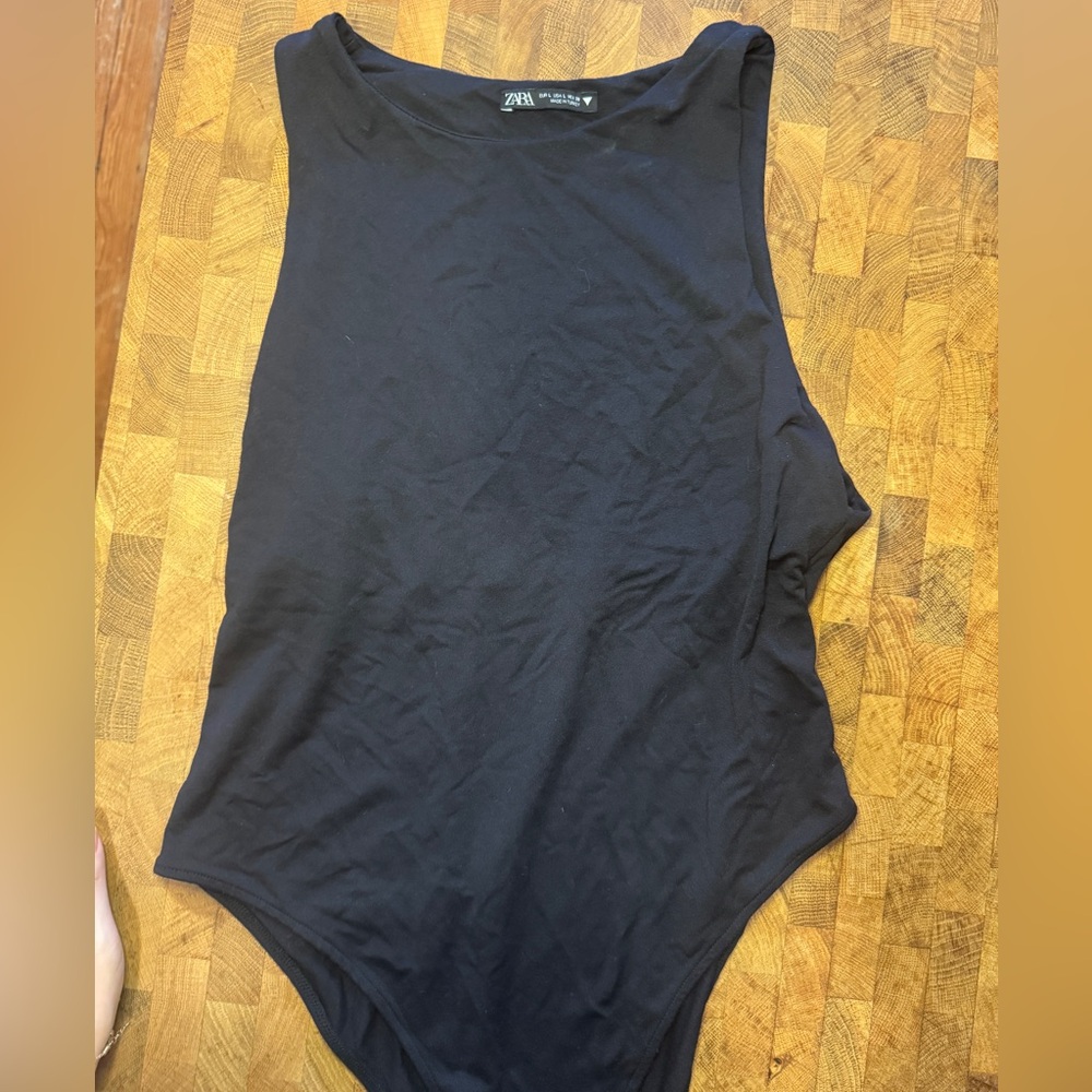 Zara halter black bodysuit L